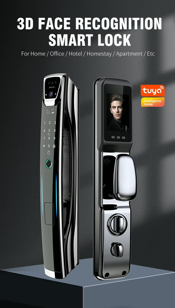 LXK02-Smart 3D Face Recognition Lock Tuya Wifi Door Lock