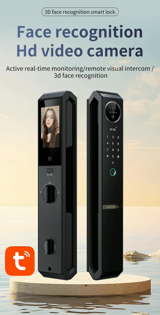 LXK03- Tuya Wifi With 3D Face Recognition Smart Lock